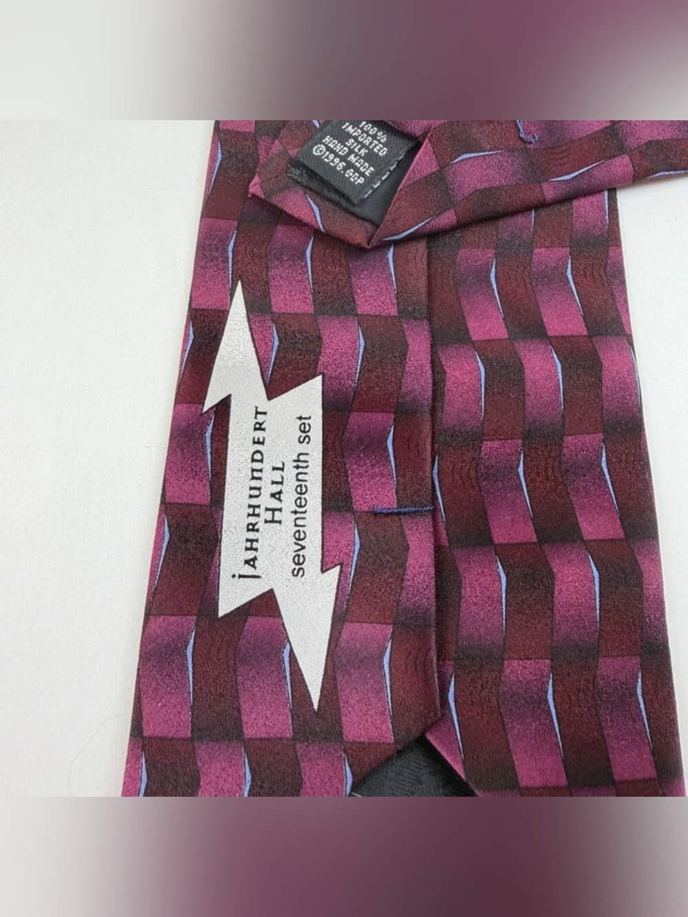 Grateful Dead Black Maroon Silk Tie Jahrhunderthal Hall 17th Set Necktie - Picture 3 of 9